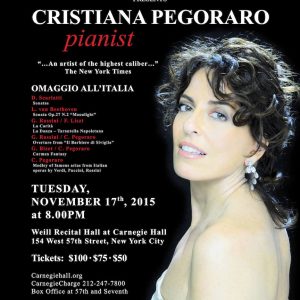 Locandina Cristiana Pegoraro Carnegie Hall